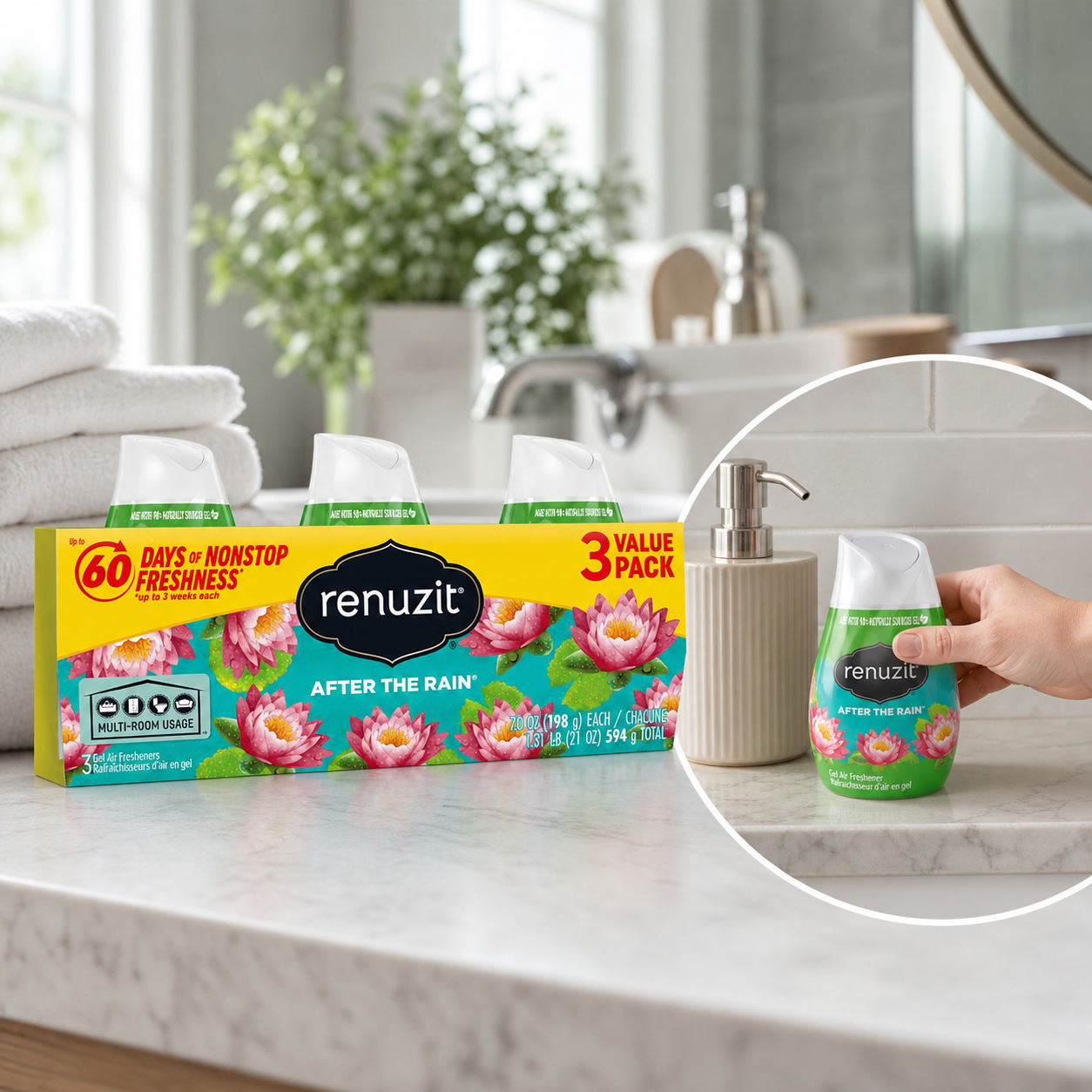 Gel Air Freshener - 3 cônes de désodorisant en gel