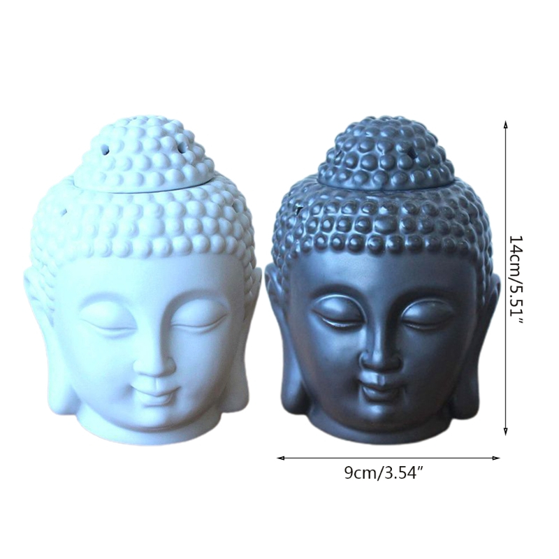 Ceramic Oil Burner - Tête de bouddha en céramique brûleur