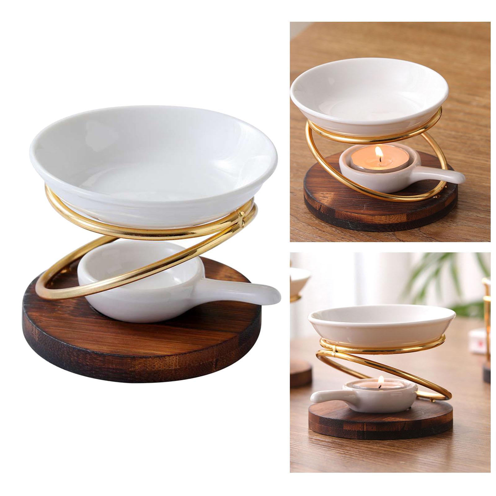 Ceramic Oil Burner - Brûleur d'huile aromatique, encens, cire fondue,