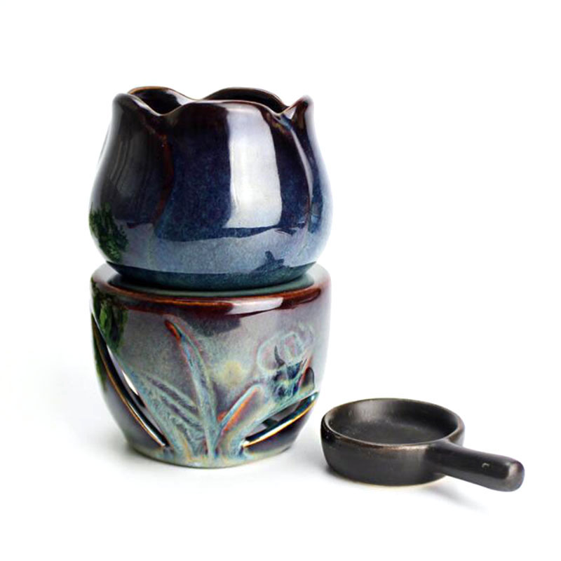 Ceramic Oil Burner - Brûleur d'arôme fendu de grande capacité,