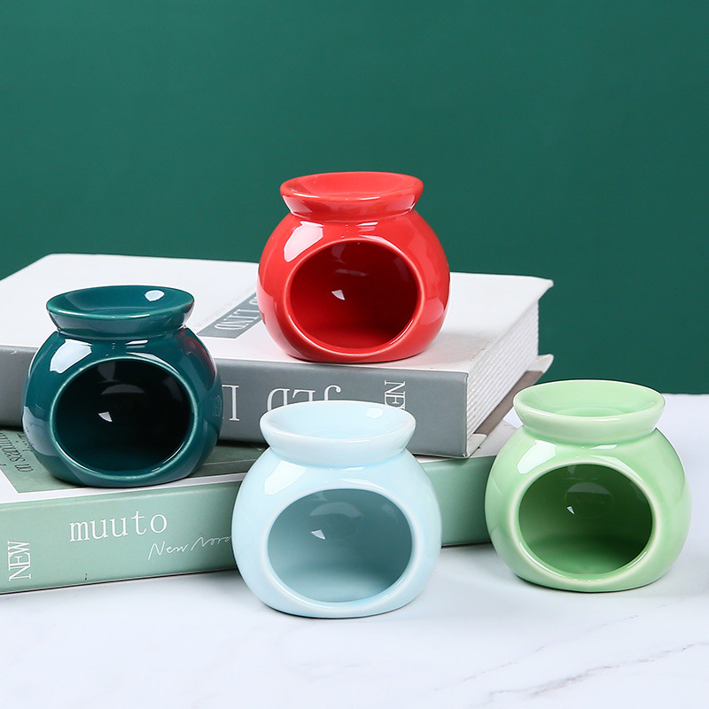 Ceramic Oil Burner - Brûleur d'arôme en porcelaine, Mini bougeoir