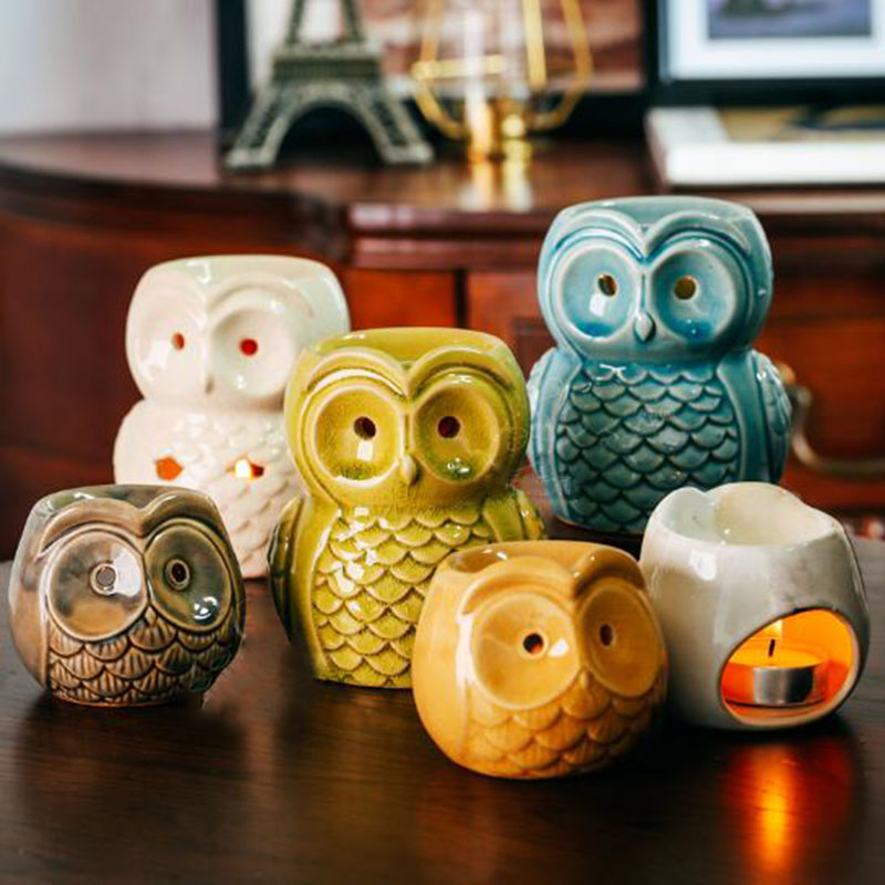 Ceramic Oil Burner - Brûleur d'aromathérapie en céramique, lampe à