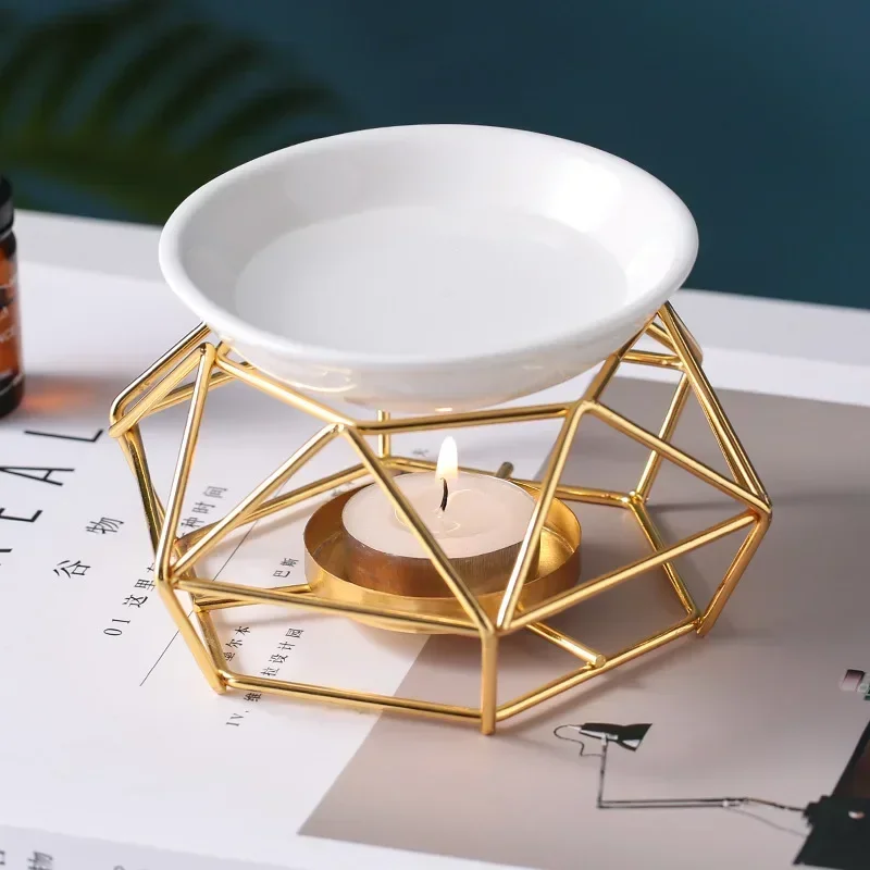 Ceramic Oil Burner - Bougeoir photophore romantique en céramique, avec