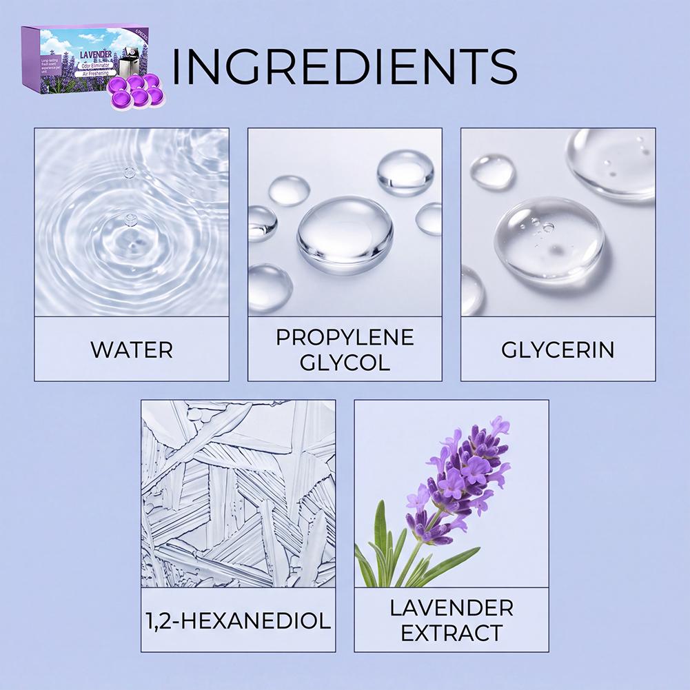 Lot de 6 désodorisants pour po - Gel Air Freshener avis et prix